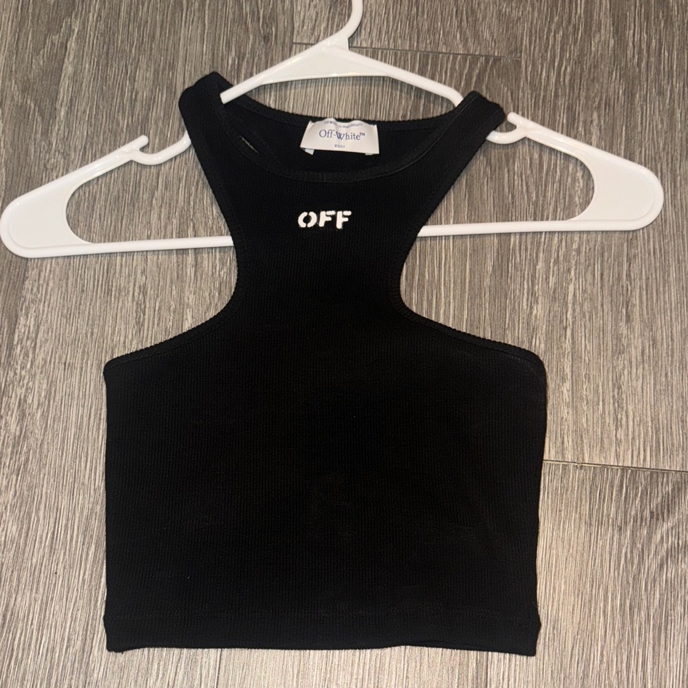 Off-White Black Sleeveless Tank Top